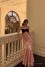 Sexy Mermaid Sweetheart White Long Satin Prom Dresses Birthday Outfits