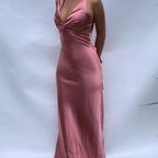 Mermaid V Neckline Long Prom Dresses
