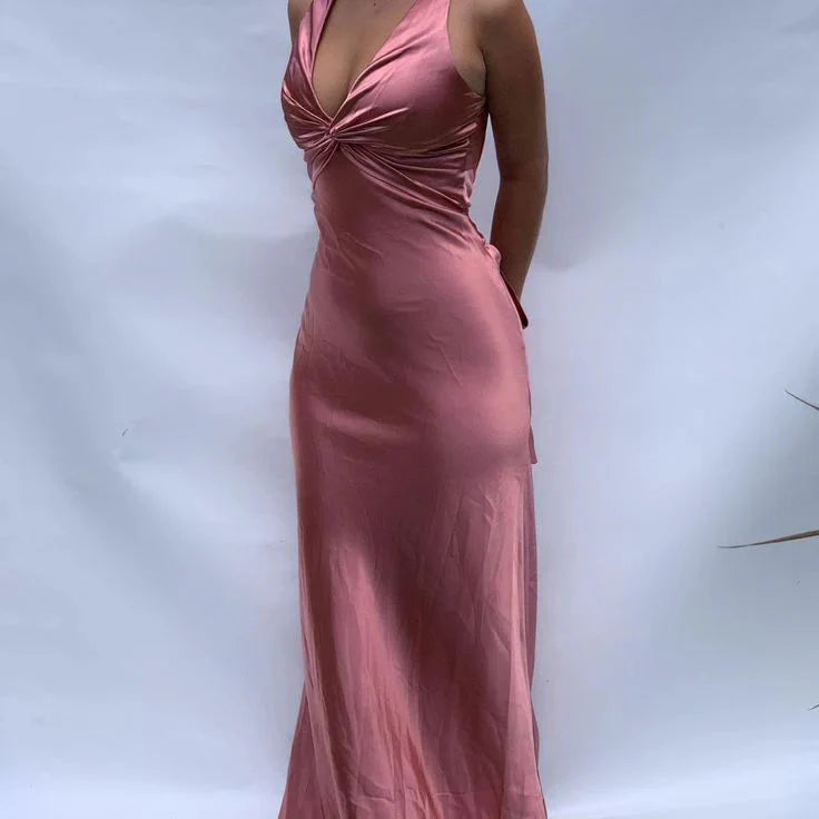 Mermaid V Neckline Long Prom Dresses