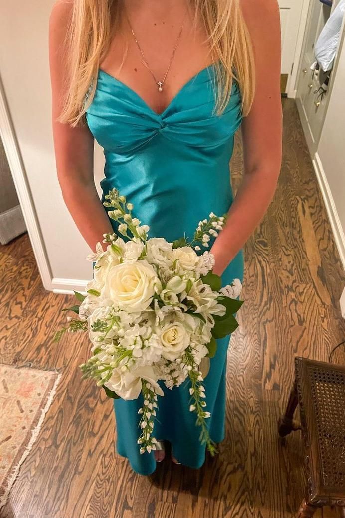 Mermaid V Neckline Long Prom Dresses