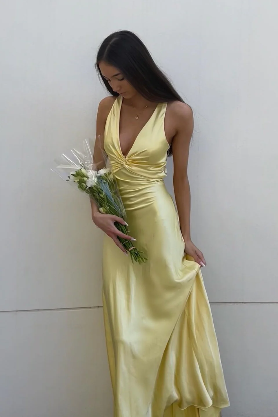 Mermaid V Neckline Long Prom Dresses