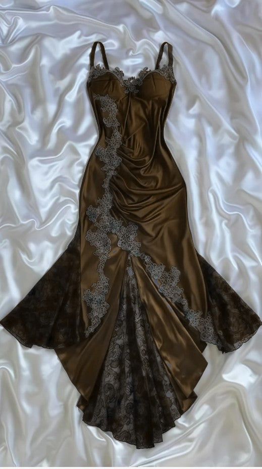 Mermaid Spaghetti Straps Lace Prom Dresses Prom Dresses Secondary image