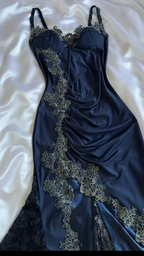 Navy Blue Mermaid Lace Prom Dresses Prom Dresses