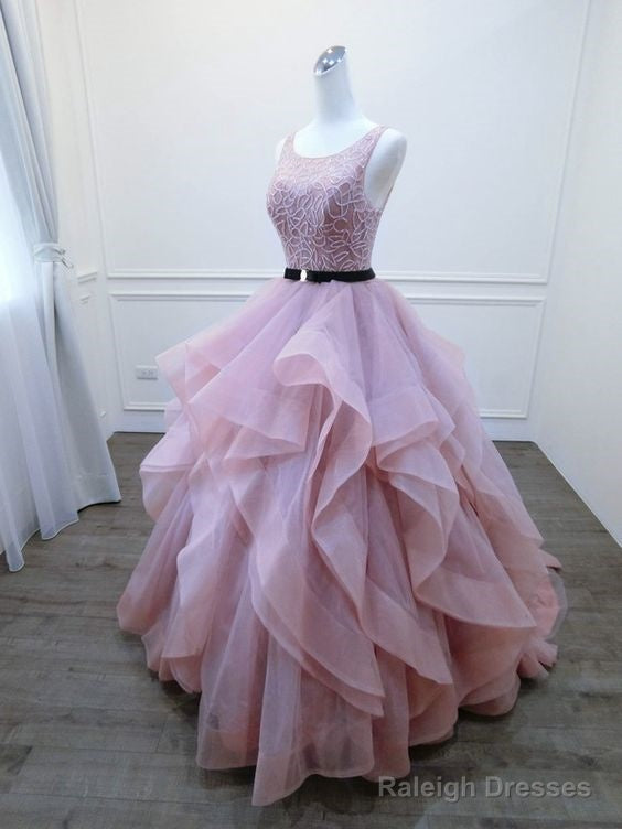 Sexy Open Back Blush Pink Prom Gown,Colorful Wedding Dress