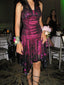 Pink Black Tulle Sequined Halter Neck Irregular 19Th Birthday Homecoming Dresses
