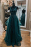 V Neck Open Back Dark Green Lace Beaded Long Prom Dress Dark Green Lace Prom Dress Dark Green Prom Dress