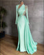 Sexy Prom Dresses Plus Size Arabic Aso Ebi Mermaid Prom Dresses Lace Beaded Illusion Satin Floor Length Party Evening Wear