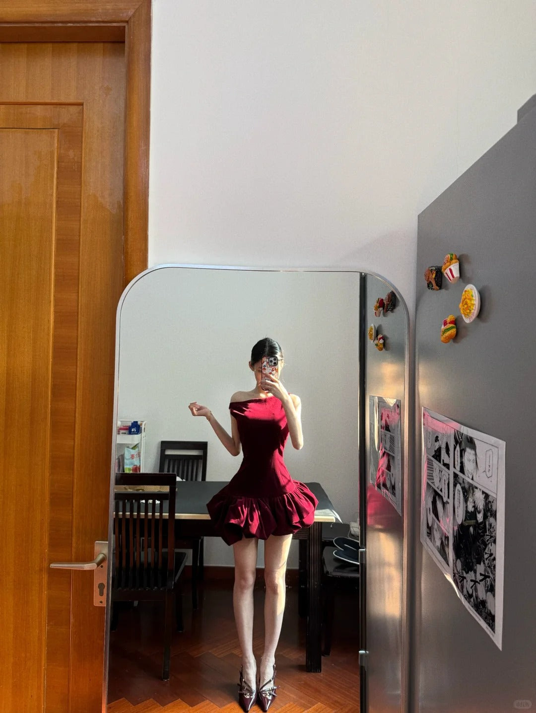 Sexy Red Sleeveless Waisted Flower Bud Skirt 17Th Birthday Homecoming Dress