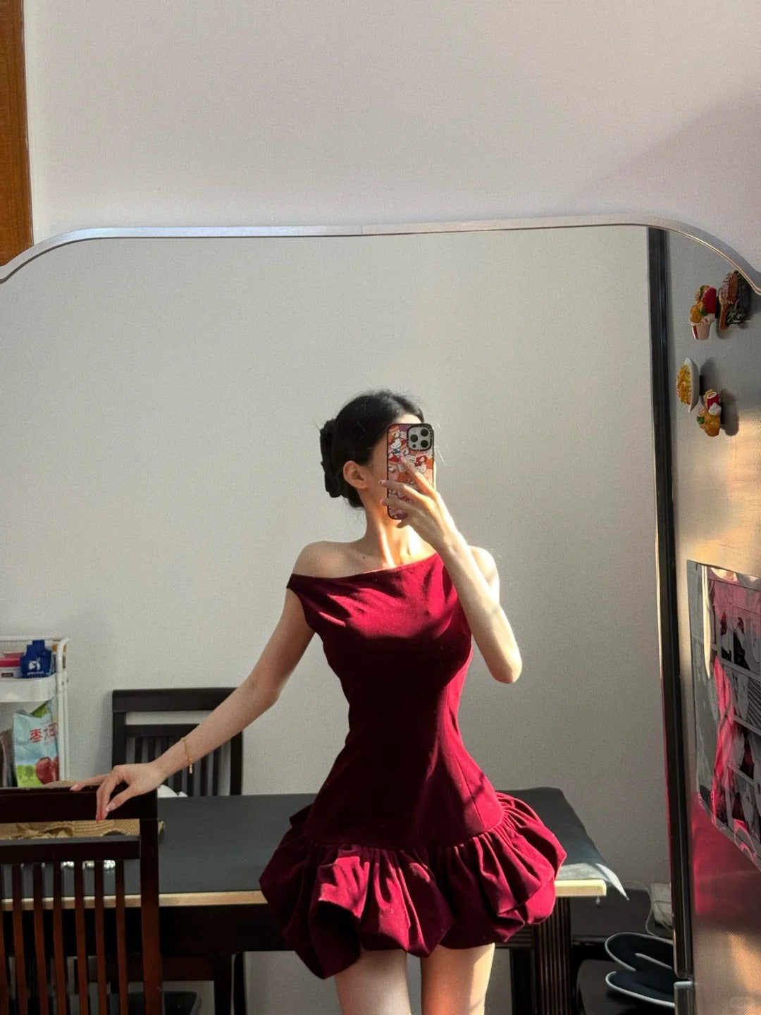 Sexy Red Sleeveless Waisted Flower Bud Skirt 17Th Birthday Homecoming Dress Main image