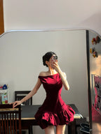 Sexy Red Sleeveless Waisted Flower Bud Skirt 17Th Birthday Homecoming Dress