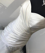 Ruched Sweetheart Organza Layered Mermaid Wedding Dress