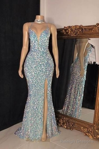 Sequins Sleeveless Mermaid Prom Dress
