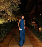 Sheath Blue Prom Gowns Prom Dress