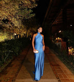 Sheath Blue Prom Gowns Prom Dress