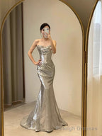 Sexy Mermaid Sequin Long Prom Dress Birthday Outfits