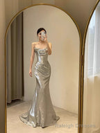 Sexy Mermaid Sequin Long Prom Dress Birthday Outfits