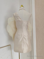 Sexy Sheath One Shoulder Floral Holiday Dress Travel Vacation Dresses Short Birthday Dress