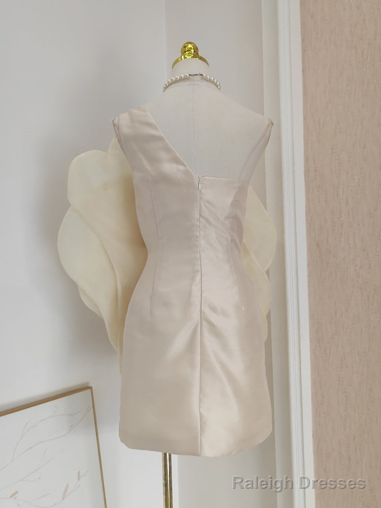 Sexy Sheath One Shoulder Floral Holiday Dress Travel Vacation Dresses Short Birthday Dress