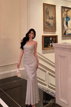 Sexy Sheath Spaghetti Straps Long Prom Dresses Birthday Outfits Evening Gown