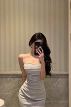 Sexy Sheath Spaghetti Straps Long Prom Dresses Birthday Outfits Evening Gown