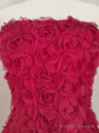 Sexy Sheath Strapless Burgundy Tulle Travel Vacation Dresses Short Birthday Dress