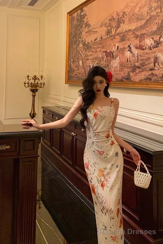 Sexy Sheath Straps Floral Prom Dresses Birthday Outfits Evening Gown Party Dress Secondary image