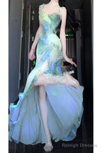 Sexy Sheath Straps Green Floral Beach Dress WomenS Vacation Dresses Birthday Dress