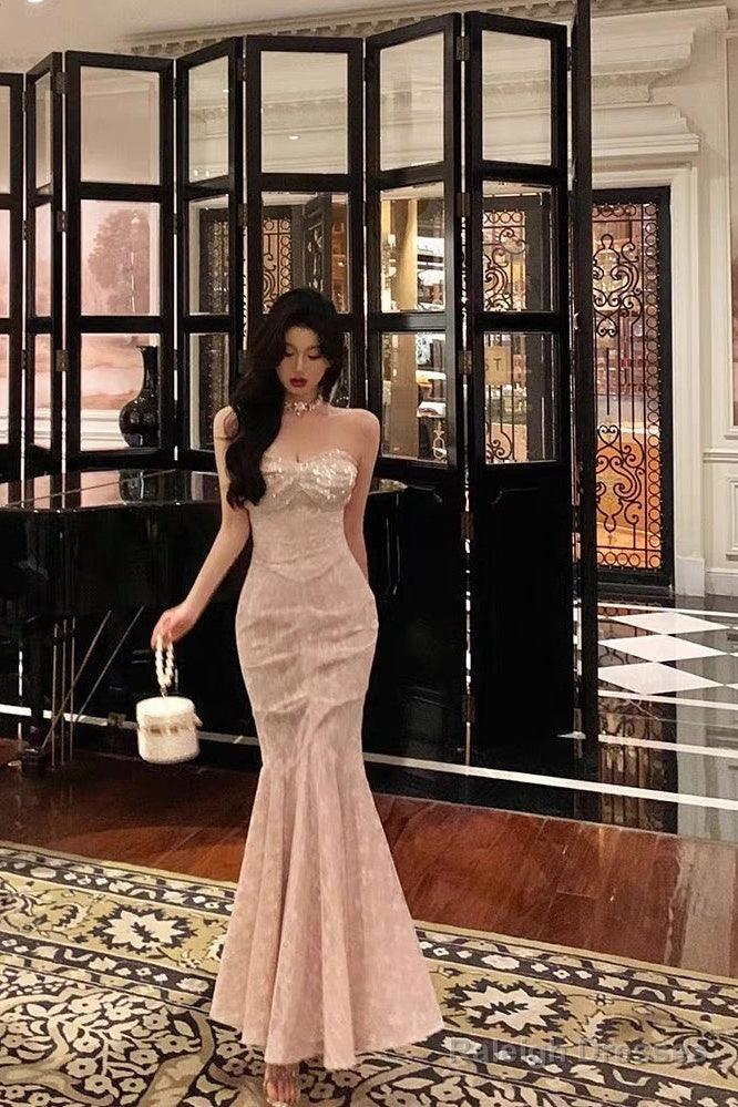 Sexy Sheath Sweetheart Sequin Lace Long Prom Dresses Evening Dress