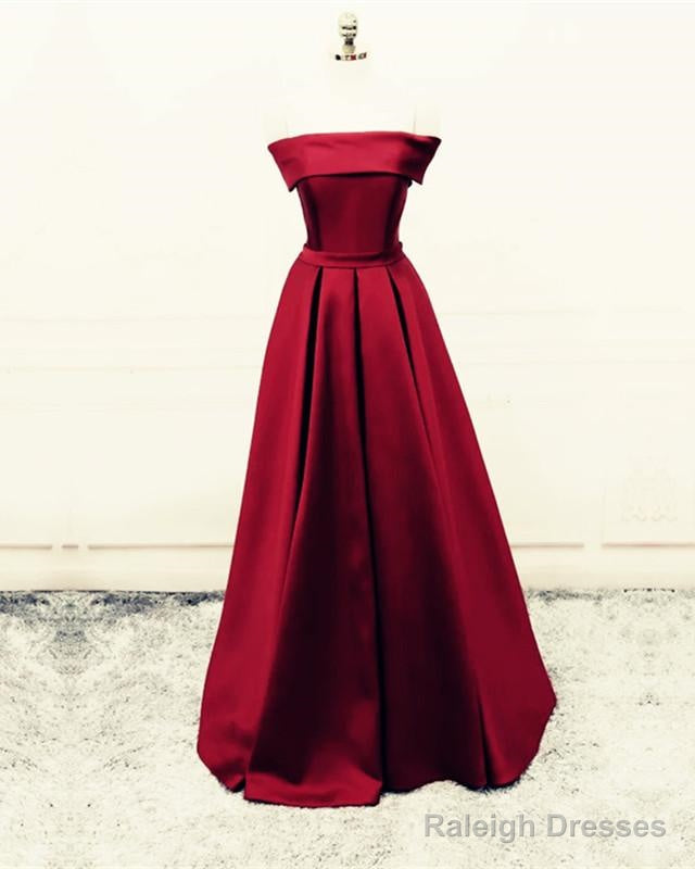 Sexy Strapless Long Satin Floor Length Bridesmaid Dresses For Wedding Party Main image