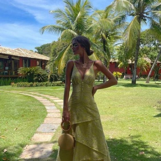 V Neckline Lace Bud Green Prom Dress Long Birthday Dress