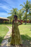 V Neckline Lace Bud Green Prom Dress Long Birthday Dress