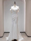Sexy White Mermaid Off the Shoulder Pleats Wedding Dress