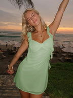 Sheath Chiffon V Neck Short Homecoming & Cocktail Dress with Ruffles