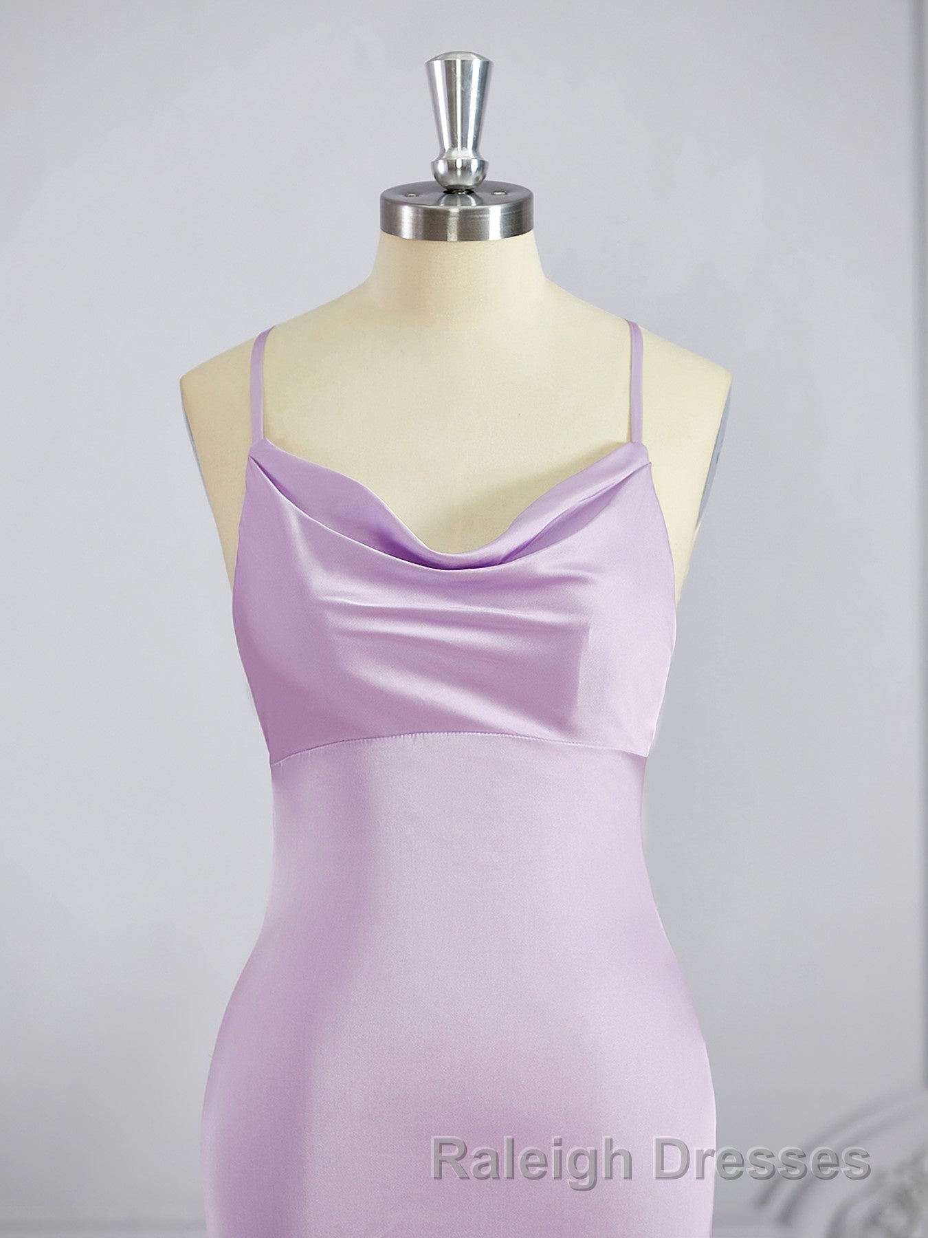 Sheath/Column Square Sweep Train NS Elastic Woven Satin Bridesmaid Dresses Secondary image