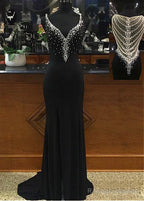 Sheath Prom Dress With Beadings & Rhinestones