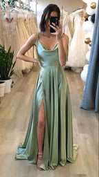 Sheath Prom Dresses Long Mint Green Prom Dress Prom Gowns