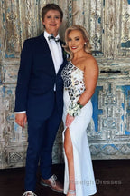 Sheath One Shoulder Cut Mirror Sequins Prom Dress