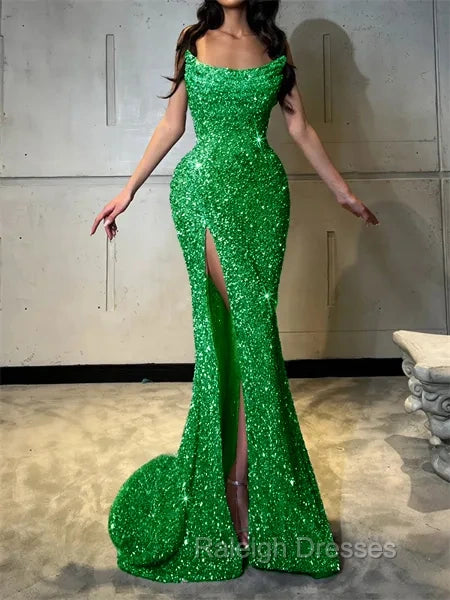 Sheath Straight Court Train Prom Dress
