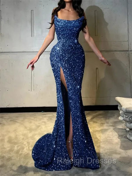Sheath Straight Court Train Prom Dress