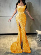 Sheath Straight Court Train Prom Dress