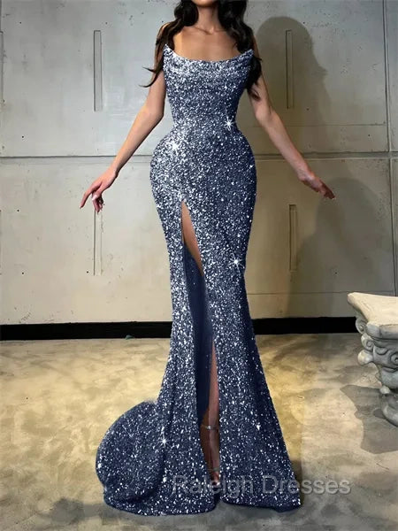 Sheath Straight Court Train Prom Dress