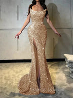 Sheath Straight Court Train Prom Dress