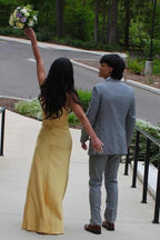 Sheath Sweetheart Satin Strapless Long Prom Dress