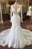 Sheath V-neck Floor Length Tulle Applique Wedding Dress