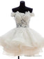 Sheer Beaded Grade Graduation White Short Homecoming Dress