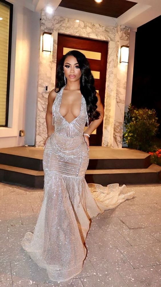 Shinning Mermaid Prom Dresses With Train Secondary image