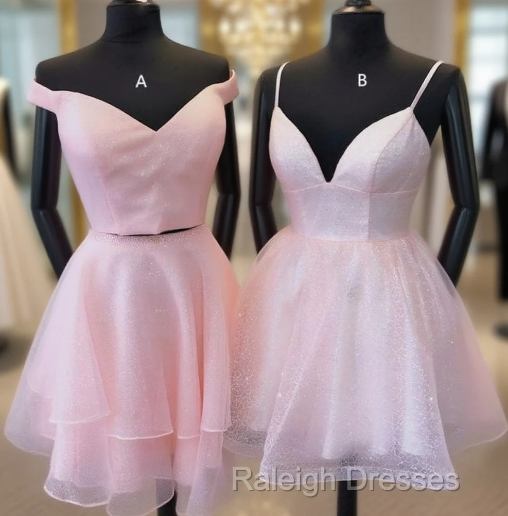 Shiny A-Line Short Pink Dress Homecoming Dress Birthday Dress Main image