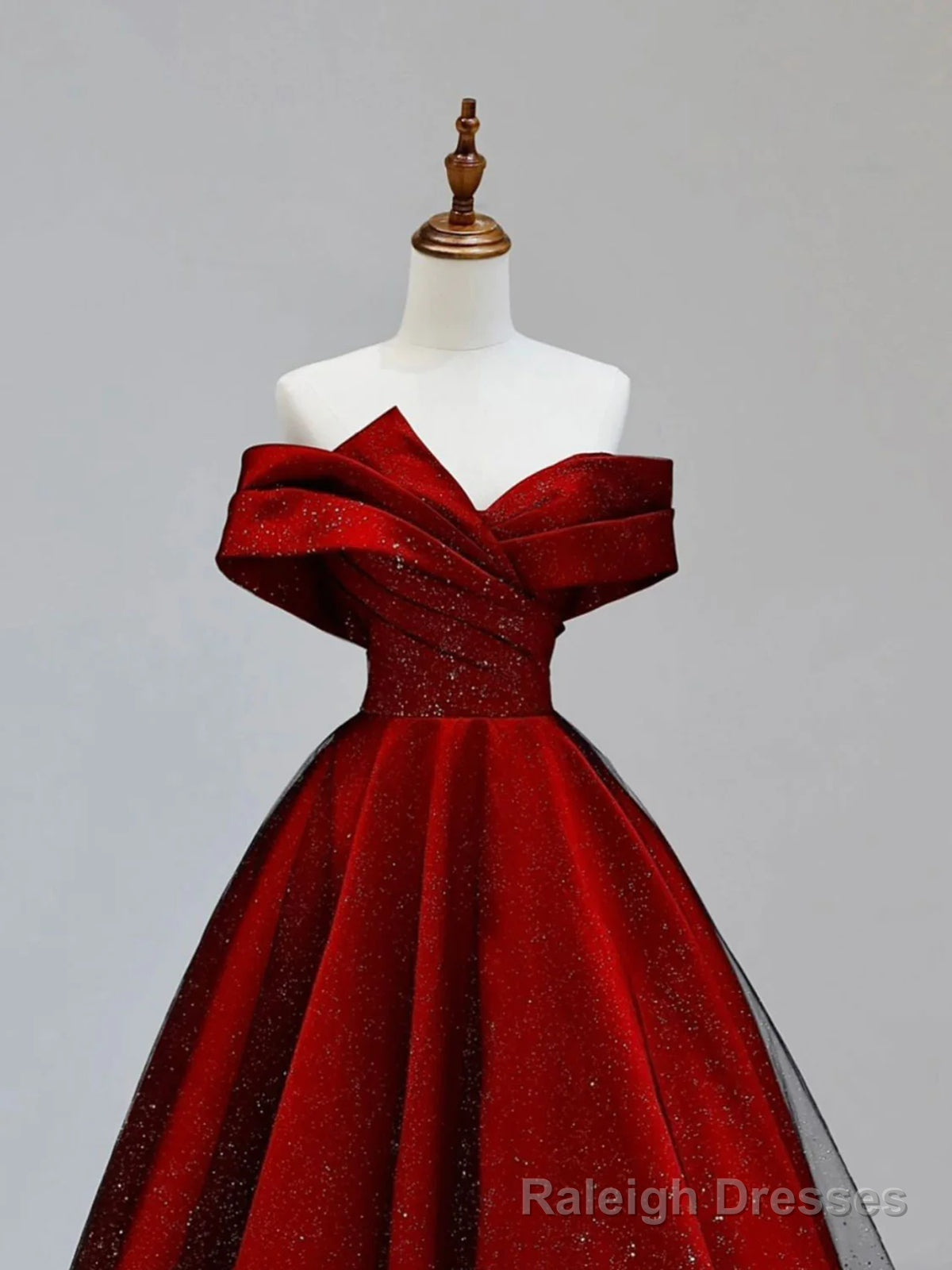 Shiny Off the Shoulder Burgundy Long Prom Dresses, Wine Red Off Shoulder Formal Prom Dresses