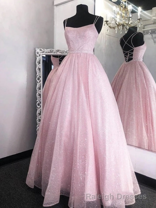 Shiny Sequins Backless Pink Long Prom, Backless Pink Formal Graduation Prom