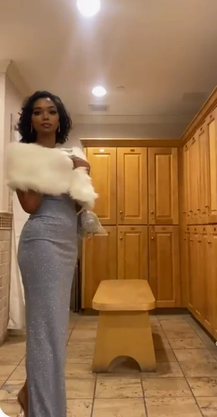 Shiny Spaghetti Straps Tight Blue Mermaid Formal Prom Dress Main image